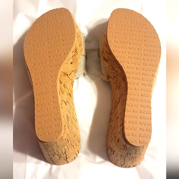 Yellow Box Embellished Wedge Sandals - Picture 5 of 15